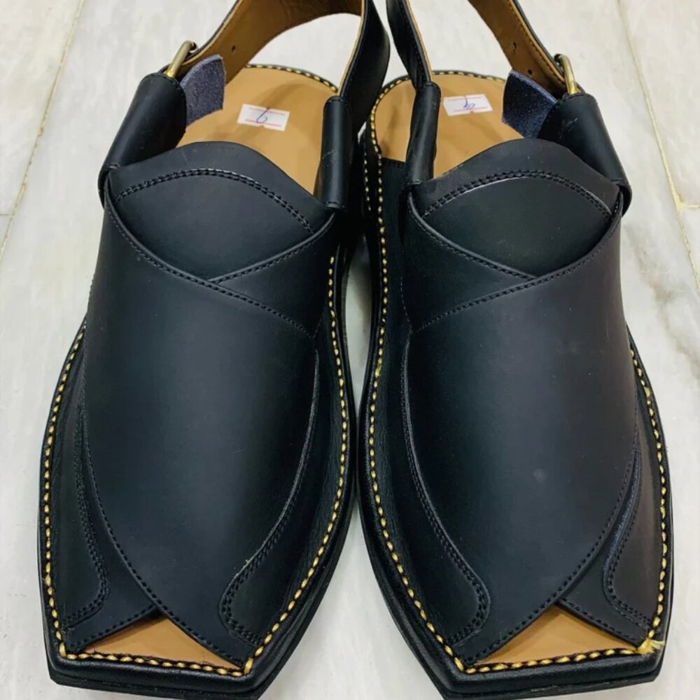 Handmade Leather Chappal Sandals: Men's Semi-Formal Black Shoes